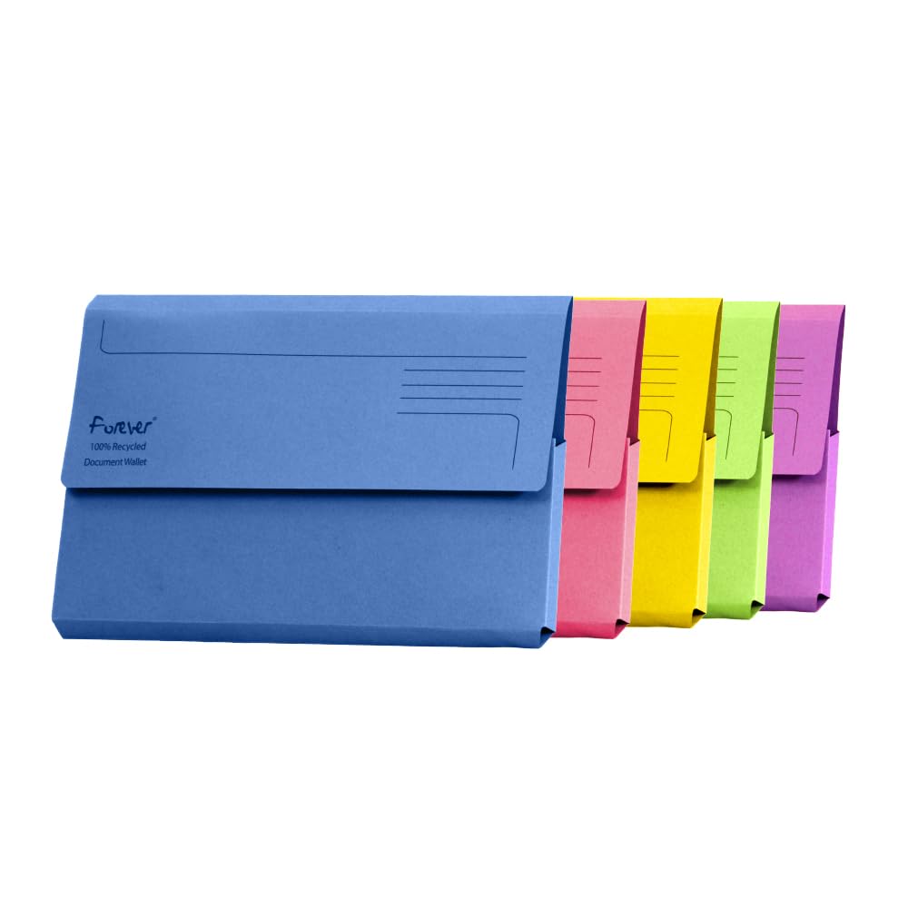Exacompta Forever Document Wallets Pack of 25 - Designed for